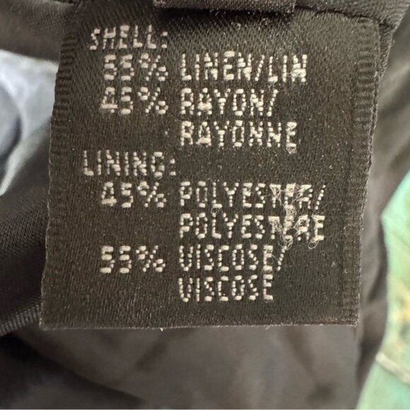 Lafayette 148 Black  White Linen Pencil Skirt Size 18 - Picture 9 of 11